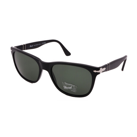 Persol // Men's PO3291S 95/31 Sunglasses III // Black + Green