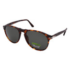 Persol // Men's PO9649S 24-58 Aviator Sunglasses // Havana + Green Polarized