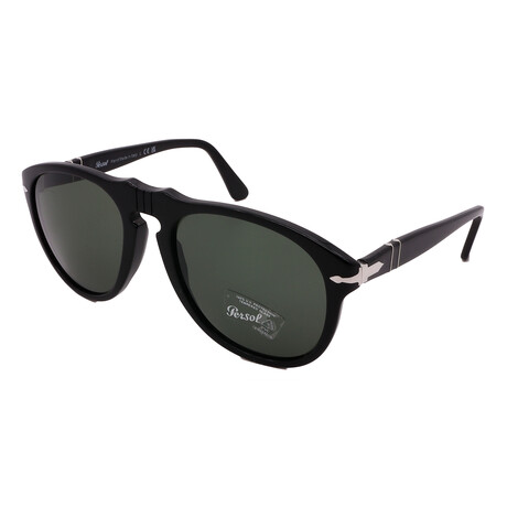 Persol // Men's PO0649 95/31 Sunglasses II // Black + Dark Green