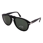 Persol // Men's PO0649 95/31 Sunglasses II // Black + Dark Green