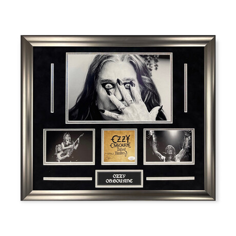 Ozzy Osbourne // Autographed CD Cover + Framed