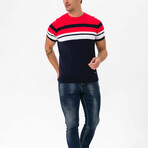 Reinaldo Pullover // Navy + Red (S)