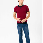 Moreno Pullover // Navy + Bordeaux (S)