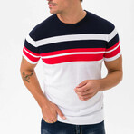 Reinaldo Pullover // White + Navy (S)