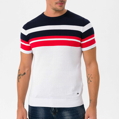 Reinaldo Pullover // White + Navy (S)