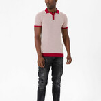 Moreno Pullover // Bordeaux + Beige (S)