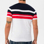 Reinaldo Pullover // White + Navy (S)