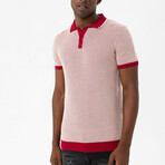 Moreno Pullover // Bordeaux + Beige (S)