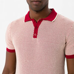 Moreno Pullover // Bordeaux + Beige (S)