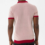 Moreno Pullover // Bordeaux + Beige (S)