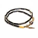 Dell Arte // Hammered Copper Bracelet // Black + Gold
