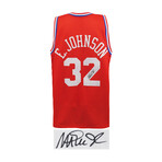 Magic Johnson // Signed 1991 All Star Game M&N Red Throwback Swingman Jersey