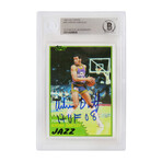 Adrian Dantley // Signed Utah Jazz 1981-82 Topps Basketball Card #40 // w/HOF'08 - (Beckett Encapsulated)