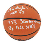 Alex English Signed Wilson Indoor/Outdoor NBA Basketball w/HOF'97, 8x All Star, 1983 Scoring Champ