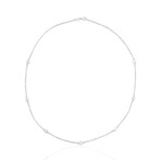 14K White Gold Diamond Necklace // 18" // New