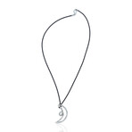 18K White Gold Diamond Necklace // 16" // New