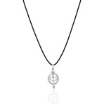 18K White Gold Diamond Necklace I // 16" // New