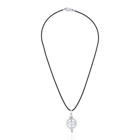 18K White Gold Diamond Necklace I // 16" // New