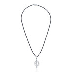 18K White Gold Diamond Necklace I // 16" // New