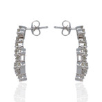 14K White Gold Diamond Earrings I // New