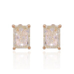 Estate 18K Yellow Gold Diamond Stud Earrings III // New