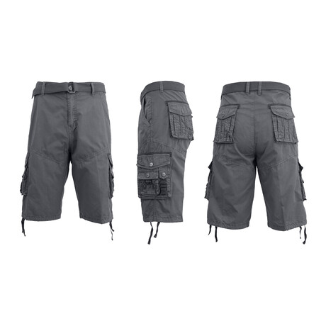 Cotton Cargo Shorts // Light Gray (30)