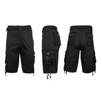 Cotton Cargo Shorts // Black (38)
