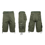 Cotton Cargo Shorts // Olive (38)