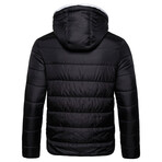 Matt Puffer Jacket // Black + White (L)
