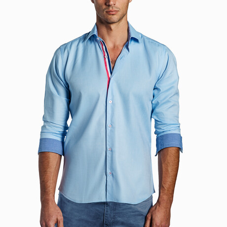 Duke Men's Long Sleeve Shirt // Blue (S) - Jared Lang Shirting - Touch ...