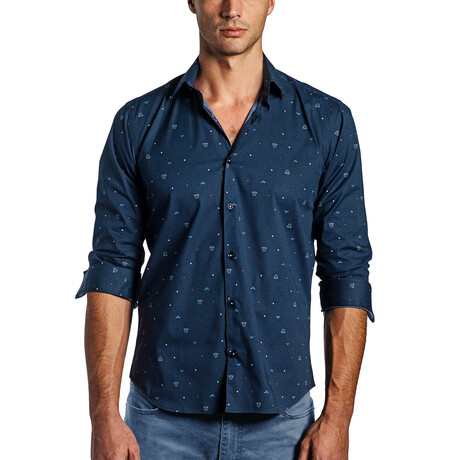 Mason Men's Long Sleeve Shirt // Dark Navy (S)