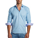 Nelson Men's Long Sleeve Shirt // Light Blue Check (S)