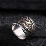 Dragon Design Ring // Oxidized Silver (9)