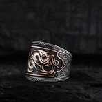 Dragon Design Ring // Oxidized Silver (9)