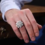 Double-Headed Eagle Design Ring // Oxidized Silver (9)