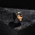 Yin-Yang Silver Design Ring // Oxidized Silver (9)