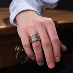 Anchor Design Silver Ring // Oxidized Silver (9)