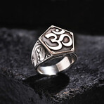 Engraved Design Ring // Oxidized Silver (9)