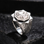 Double-Headed Eagle Design Ring // Oxidized Silver (9)