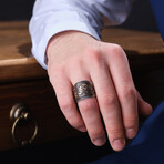 Dragon Design Ring // Oxidized Silver (9)