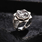 Scopion Design Silver Ring // Oxidized Silver (9)