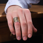 Black Micro Stones Silver Ring // Oxidized Silver (9)