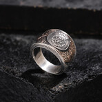 Leon King Silver Ring // Oxidized Silver (9)