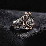 Scopion Design Silver Ring // Oxidized Silver (9)