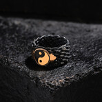 Yin-Yang Silver Design Ring // Oxidized Silver (9)