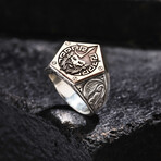 Zeus Pentagon Ring // Oxidized Silver (9)