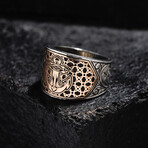 Anchor Design Silver Ring // Oxidized Silver (9)