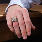 Zeus Pentagon Ring // Oxidized Silver (9)