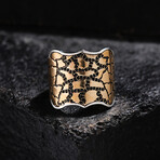 Black Micro Stones Silver Ring // Oxidized Silver (9)