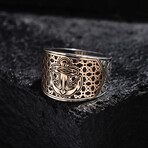 Anchor Design Silver Ring // Oxidized Silver (9)